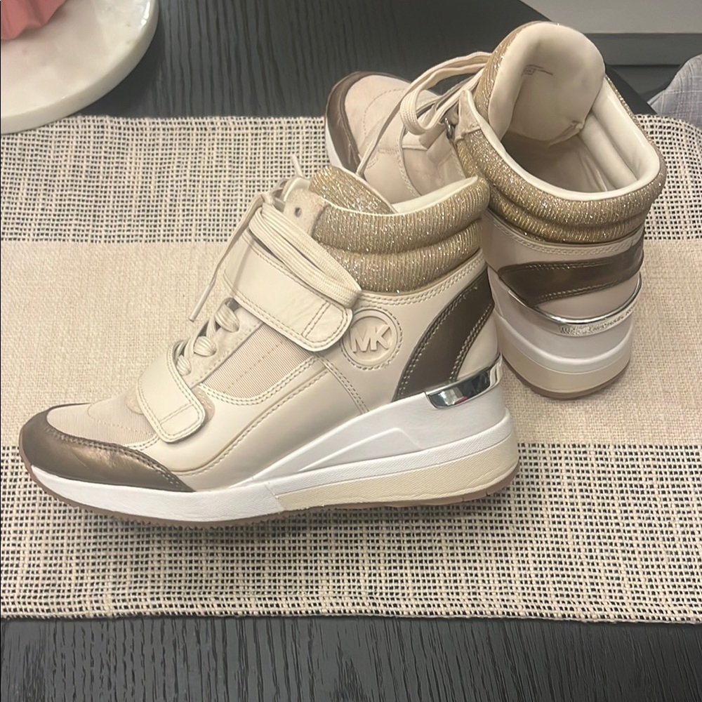 Michael Kors High-Top Wedge Sneakers